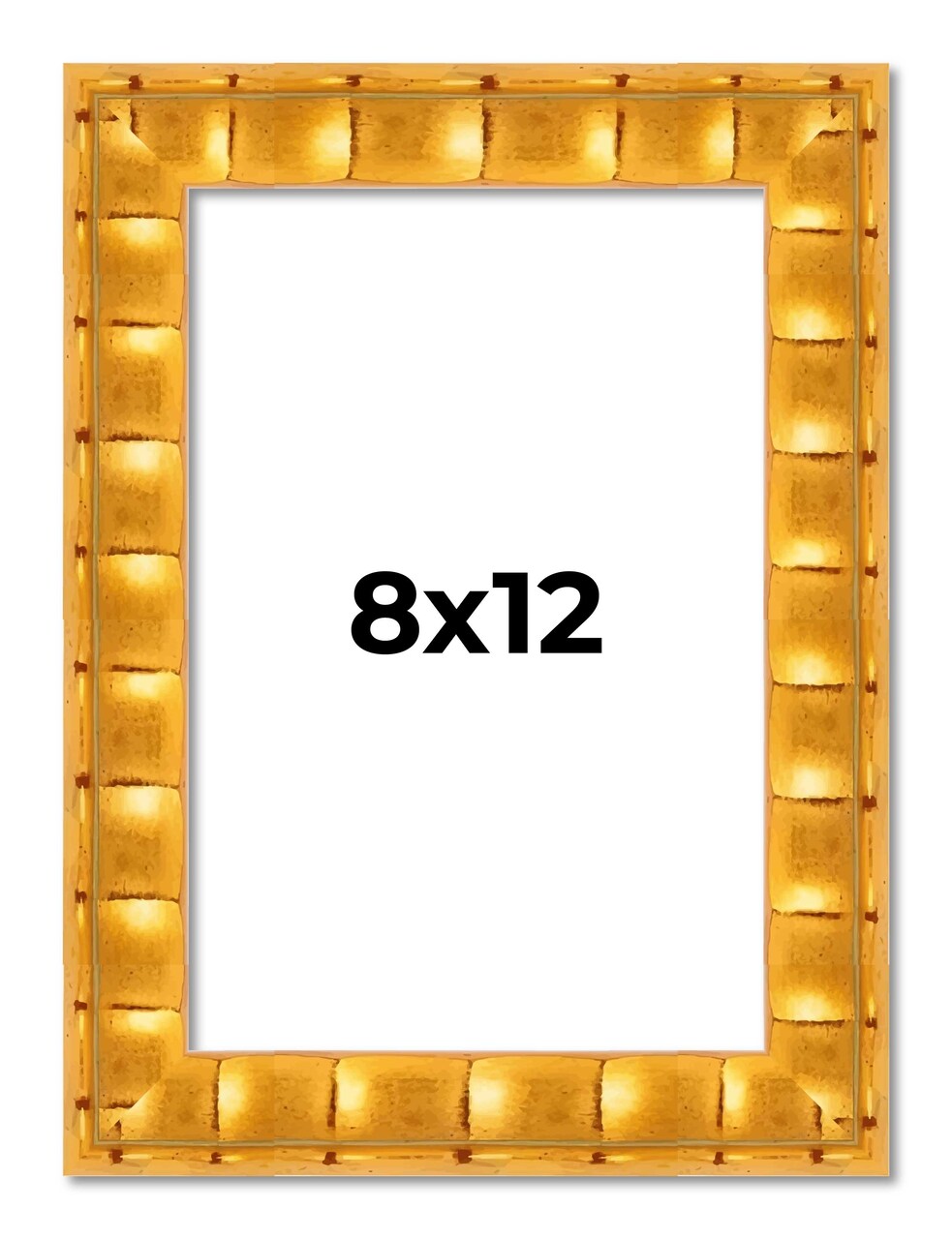 8x12 Bamboo Picture Frame with UV-Resistant Acrylic & Acid Free Backing, Available in 4 Finishes - Brown, Black, Gold, and Natural